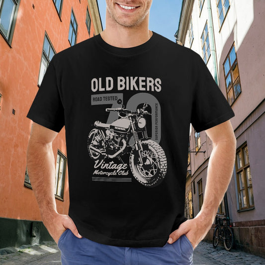 Old Bikers Vintage Motorcycle Club Men's T-shirt 100% Cotton