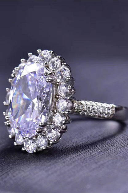 Stunning 8 Carat Oval Moissanite Ring