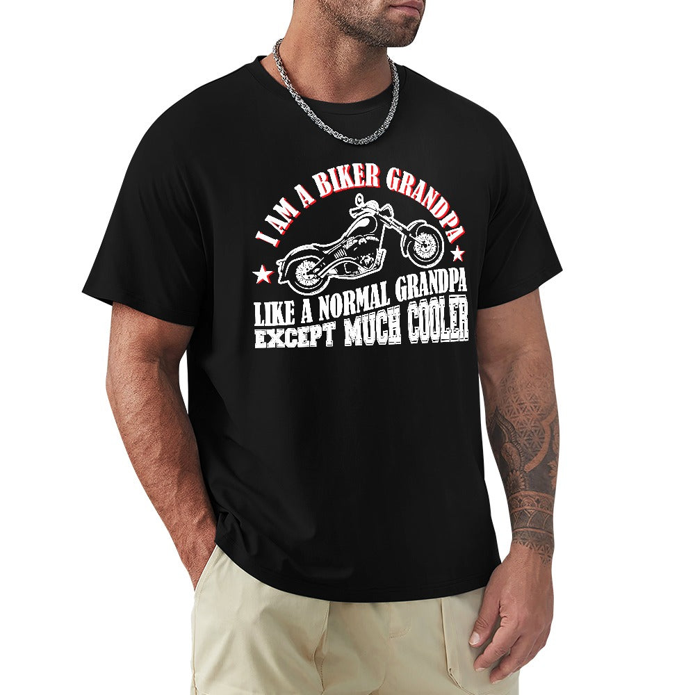 I Am A Biker Grandpa Men's T-shirt 100% Cotton