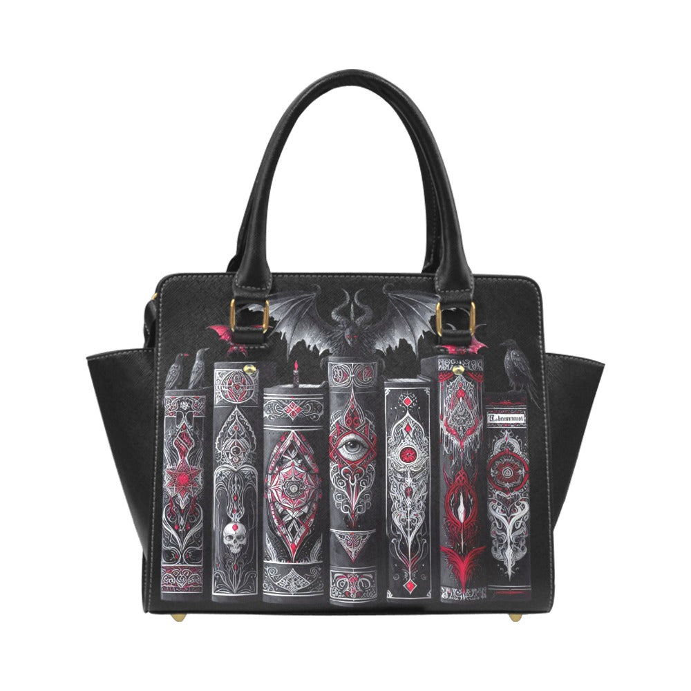 Gothic Books Design Classic Shoulder Handbag