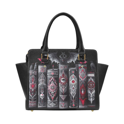 Gothic Books Design Classic Shoulder Handbag