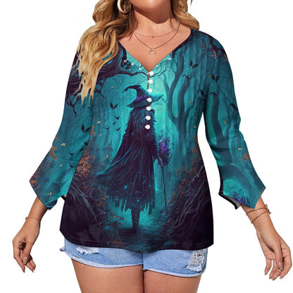 Witchy Ruffled Petal Sleeve Top