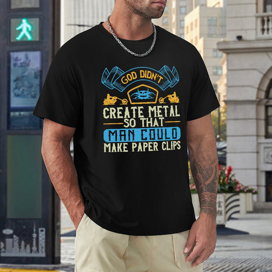 God Didn't Create Metal Men's T-shirt 100% Cotton