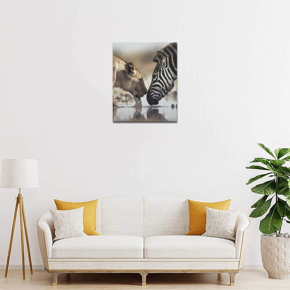 Head to Head Framed Canvas Print