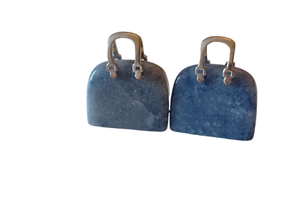 Natural Stone Mini Purse Pendants