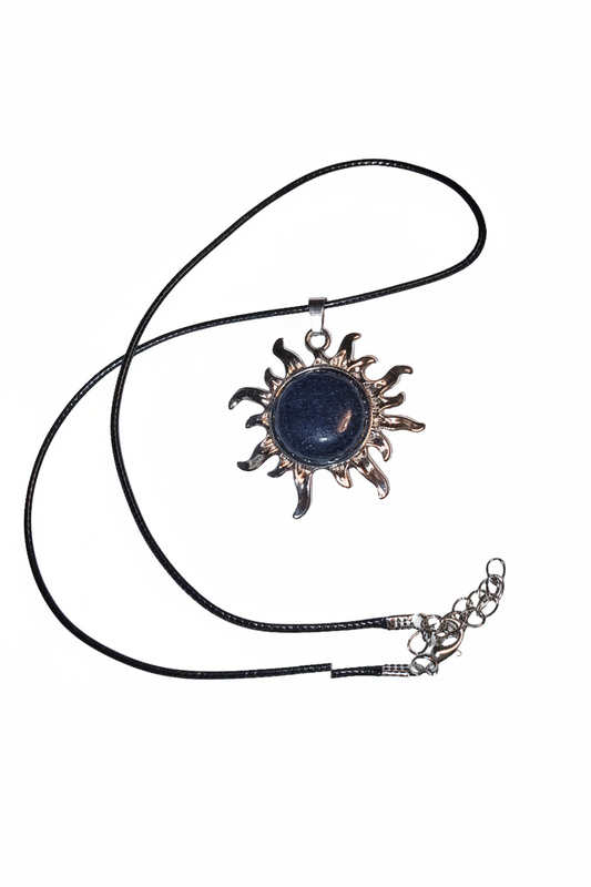 Sodalite Sun Pendant Necklace
