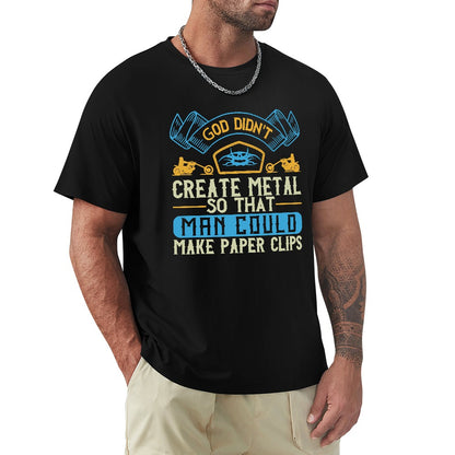 God Didn't Create Metal Men's T-shirt 100% Cotton