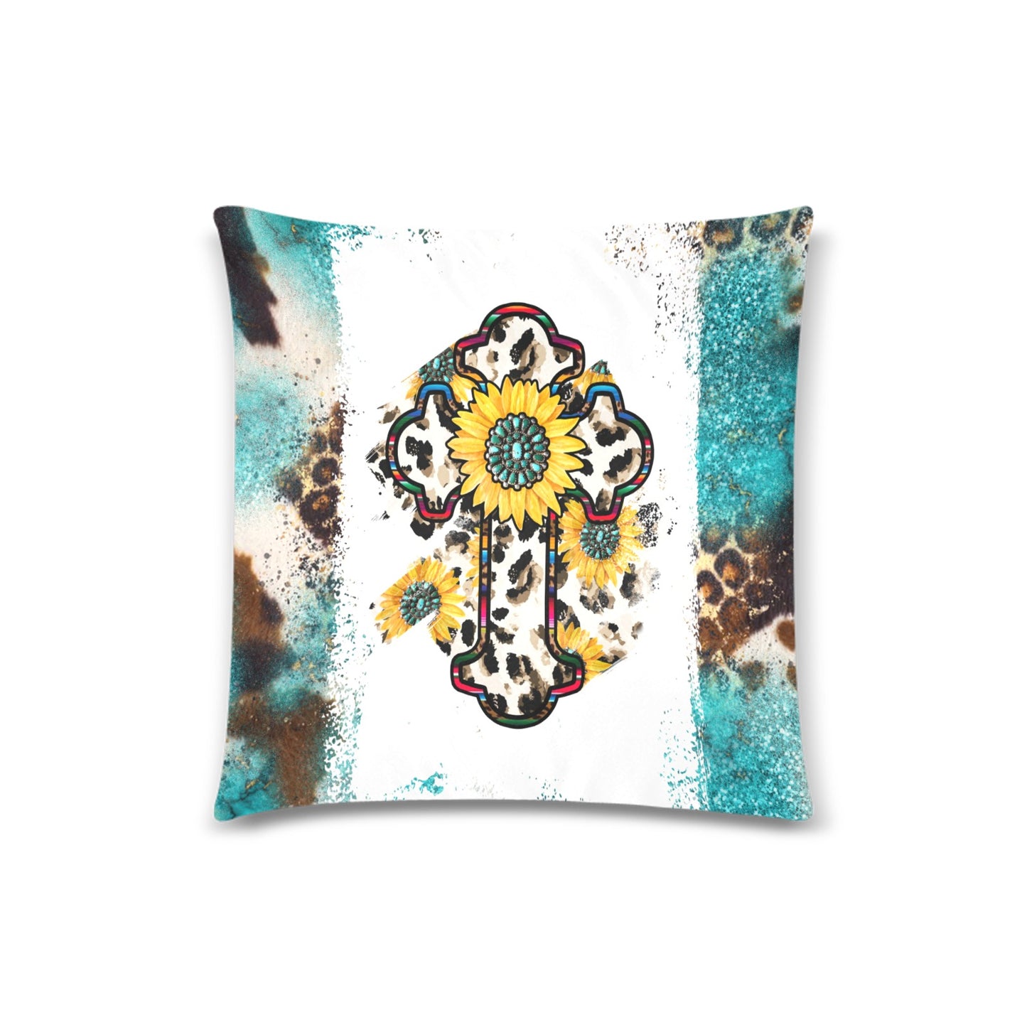 Christian Cross Throw Pillow Cover