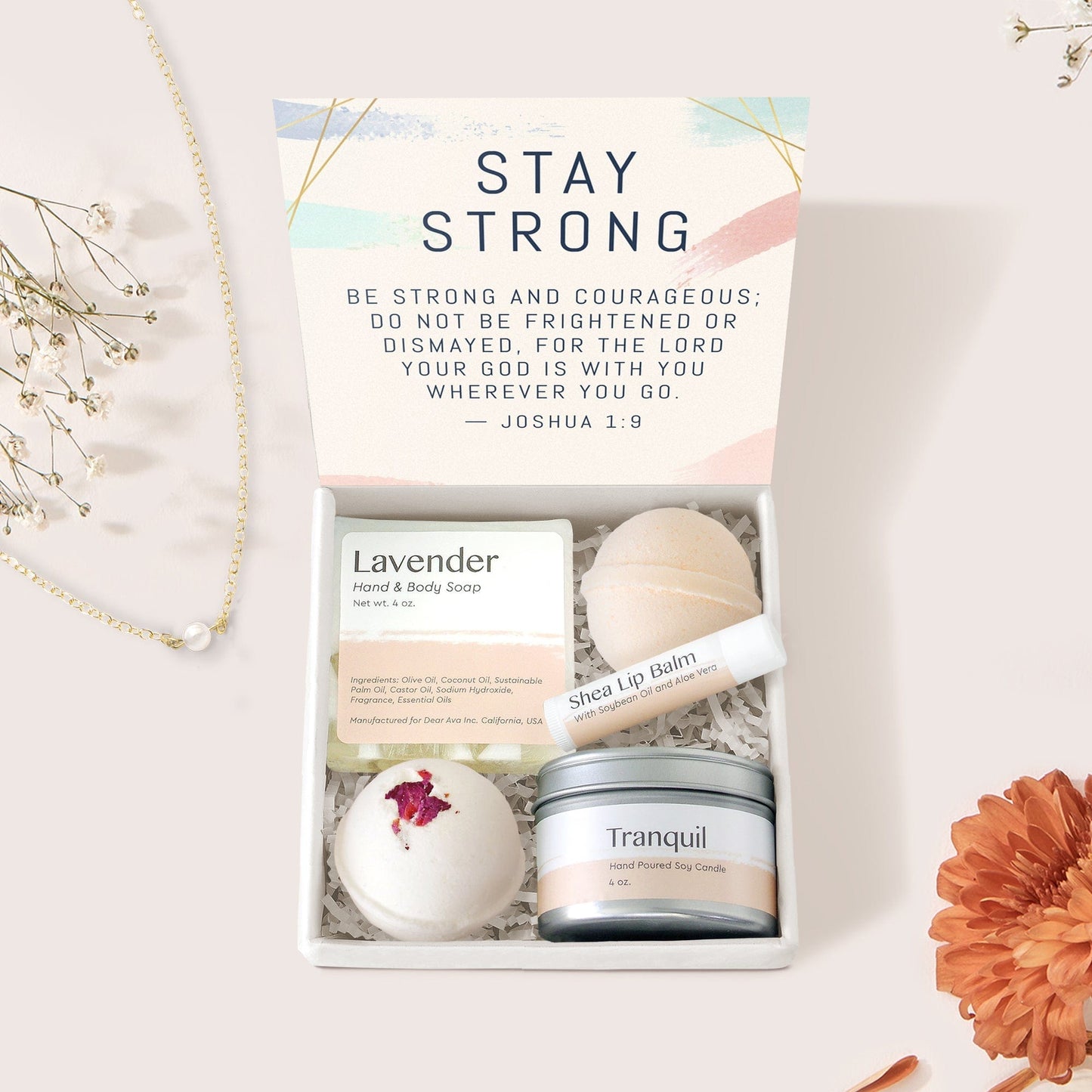 Bible Quotes Pearl Necklace Gift Box Set