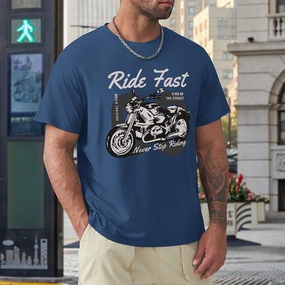 Ride Fast Never Stop Riding Men's T-shirt 100% Cotton