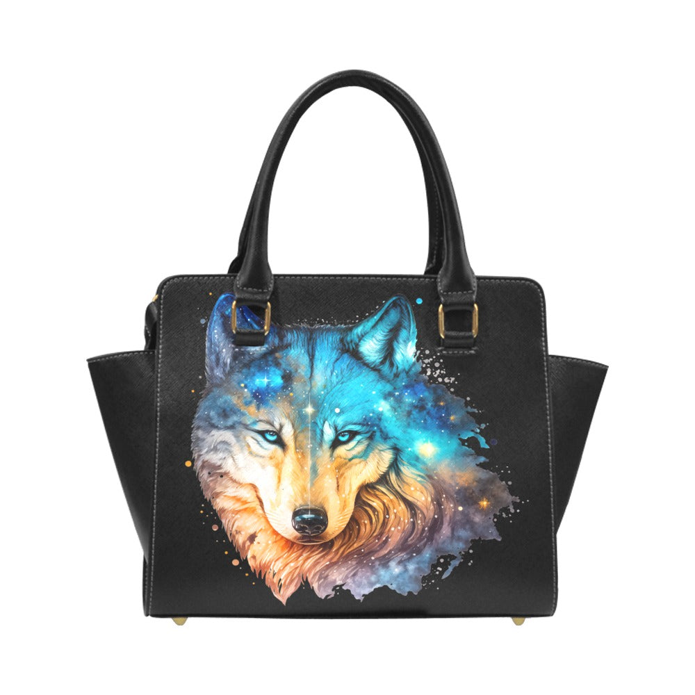Glowing Wolf Classic Shoulder Handbag