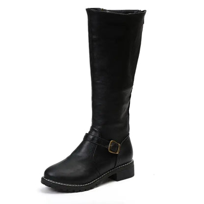 Women's Retro Knee-high Boots with Thick Heels