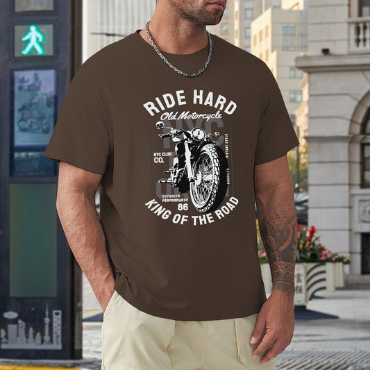 Ride Hard King Of The Road Men's T-shirt 100% Cotton