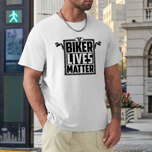 Biker Lives Matter Men's T-shirt 100% Cotton