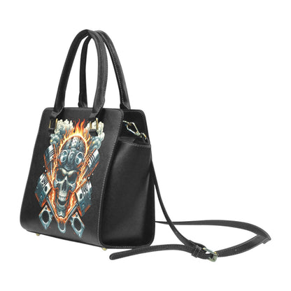 Skull and Pistons Classic Shoulder Handbag