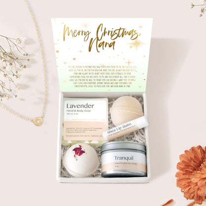 Christmas Gift For Nana Compass Necklace Gift Box Set