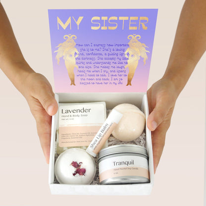 Christmas Gift for Sister Double Circle Necklace Gift Box Set