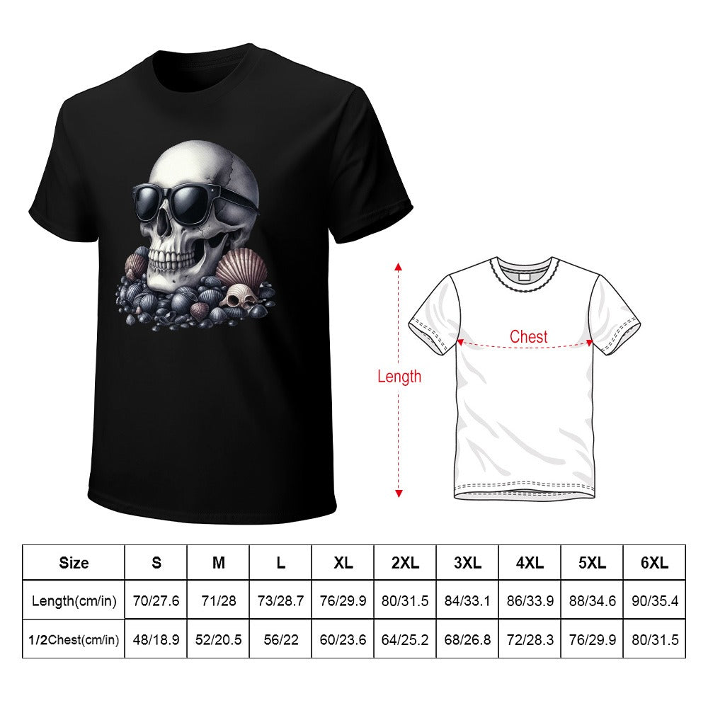 Skulls and Shells Men's T-shirt 100% Cotton