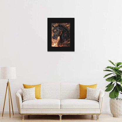 Fire Horse Framed Canvas Print