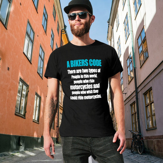 A Bikers Code Men's T-shirt 100% Cotton