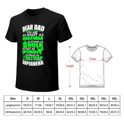 Dear Dad Superhero Men's T-shirt 100% Cotton