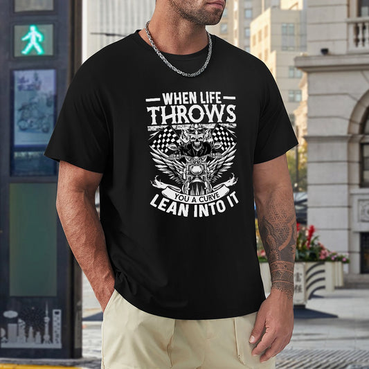 When Life Throws You A Curve Men's T-shirt 100% Cotton