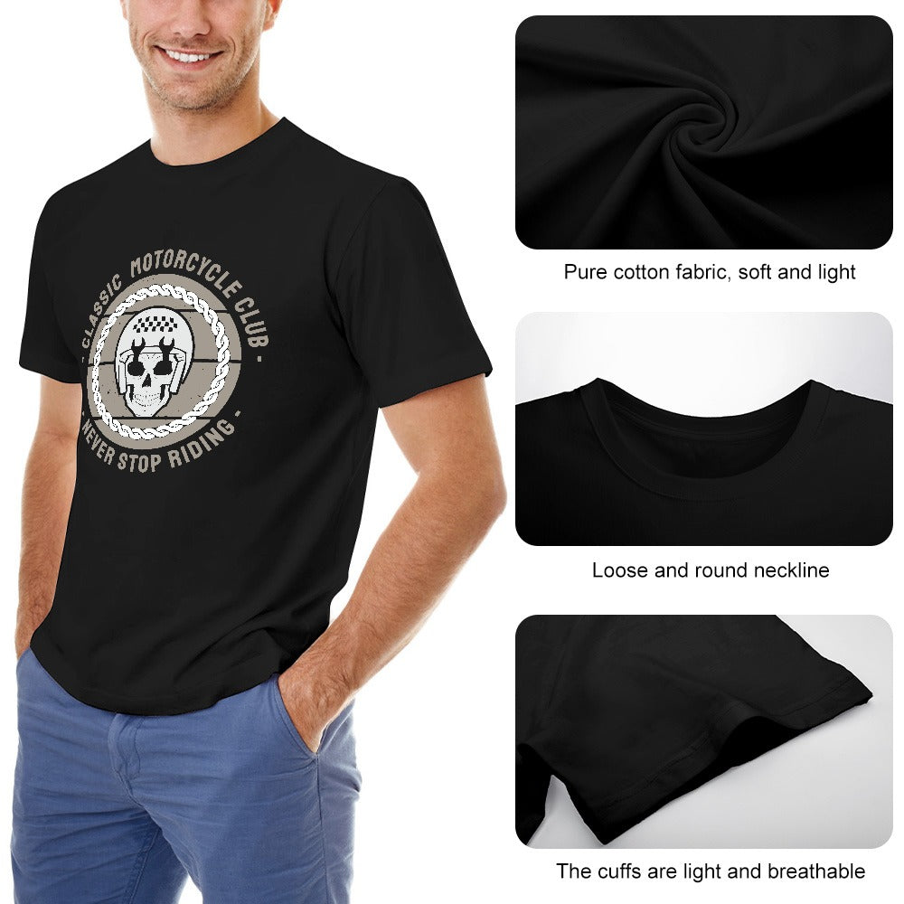 Classic Motorcycle Club Men's T-shirt 100% Cotton