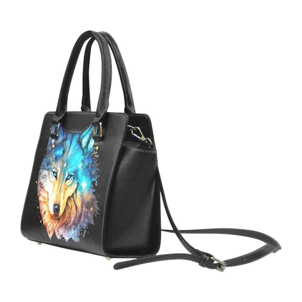Glowing Wolf Classic Shoulder Handbag