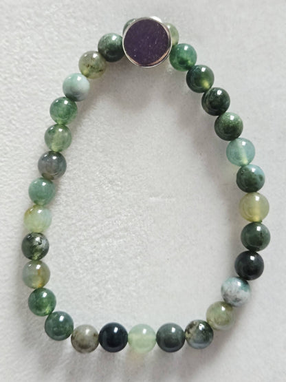 Dyed Agate Natural Stone Stretch Bracelet