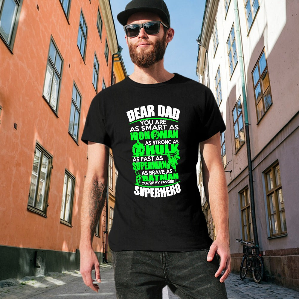 Dear Dad Superhero Men's T-shirt 100% Cotton