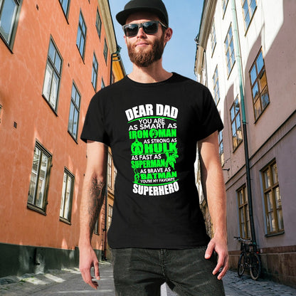 Dear Dad Superhero Men's T-shirt 100% Cotton