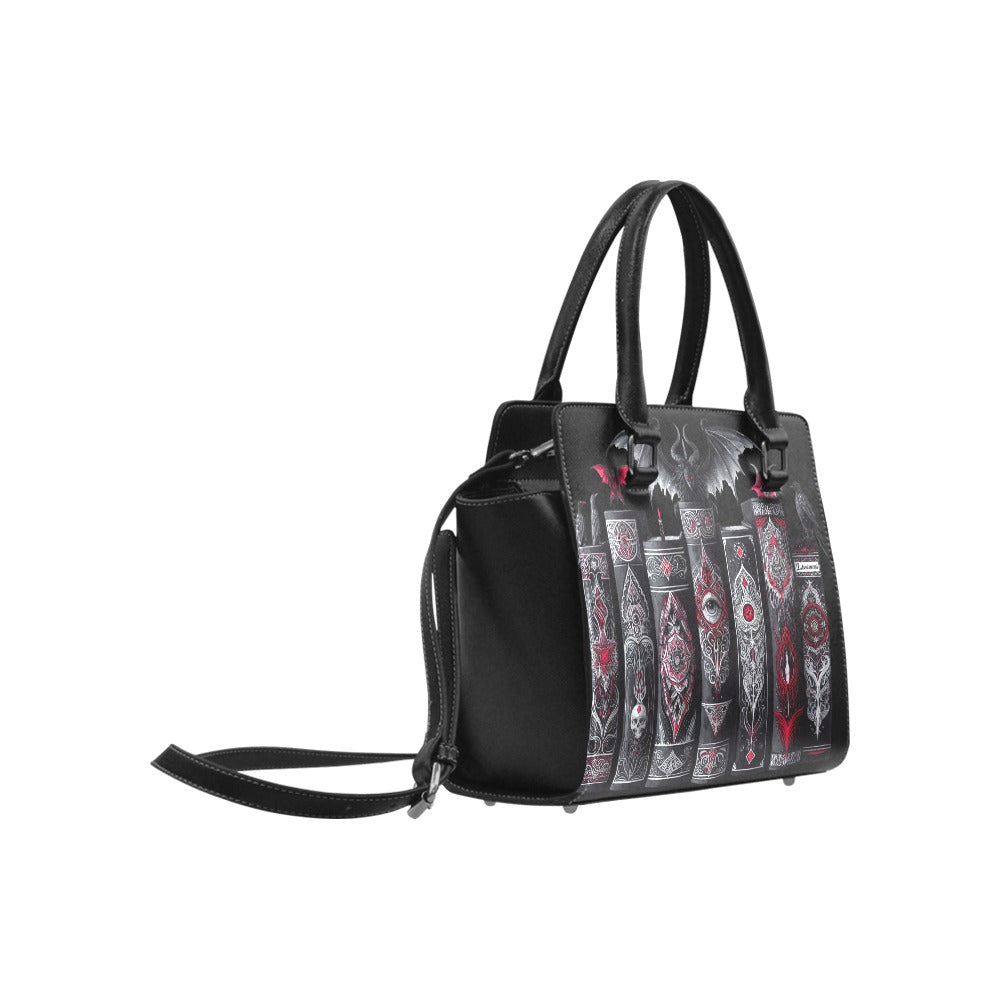 Gothic Books Design Classic Shoulder Handbag