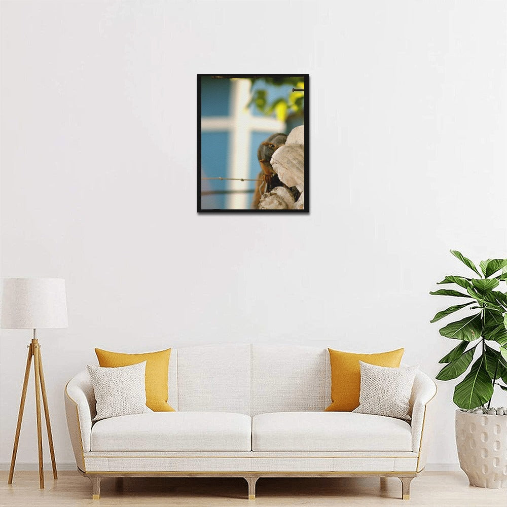 Squirrel Framed Canvas Print