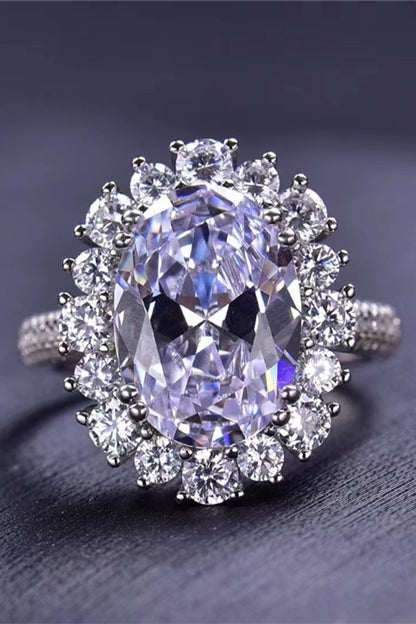 Stunning 8 Carat Oval Moissanite Ring