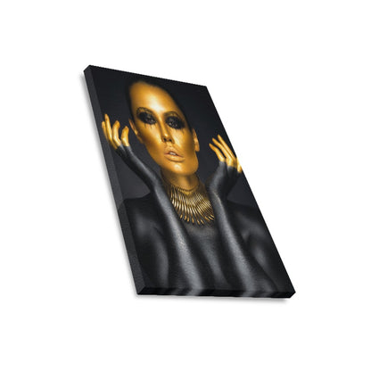 Black and Gold Collection Framed Canvas Print