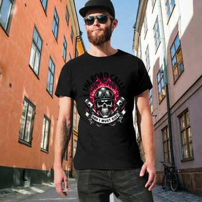 The Road Calls And I Must Ride Men's T-shirt 100% Cotton
