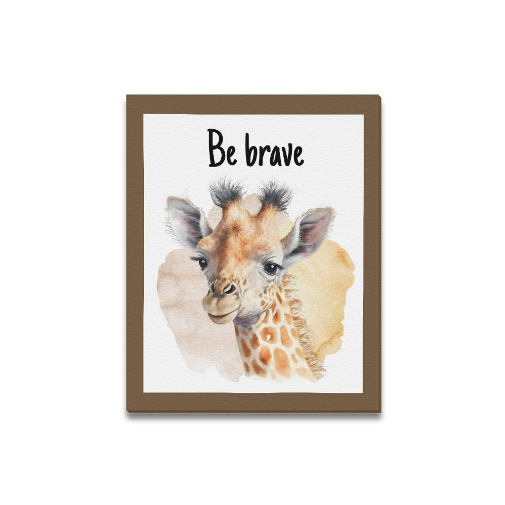 Be Brave Framed Canvas Print