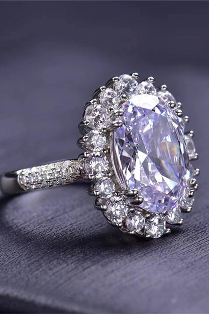 Stunning 8 Carat Oval Moissanite Ring