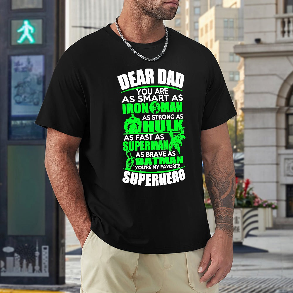 Dear Dad Superhero Men's T-shirt 100% Cotton