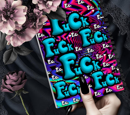 Psychedelic Swear Words Reusable Sticker Book