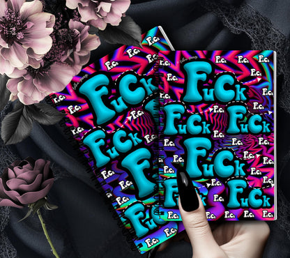 Psychedelic Swear Words Reusable Sticker Book