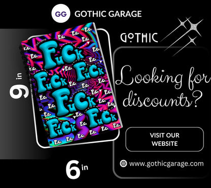 Psychedelic Swear Words Reusable Sticker Book