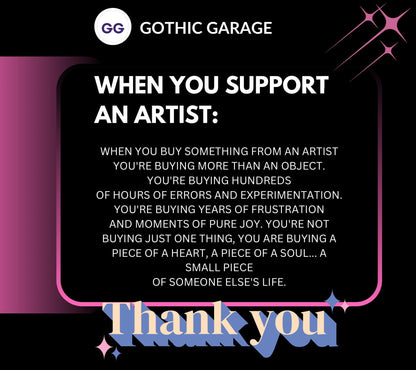 Gothic & Punk Ribcage Notebook Hand Drawn Detail