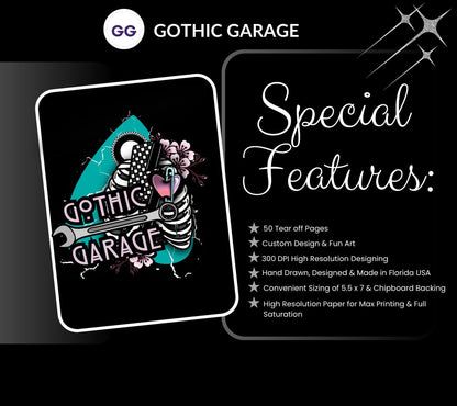 Gothic Study Tracker Notepad