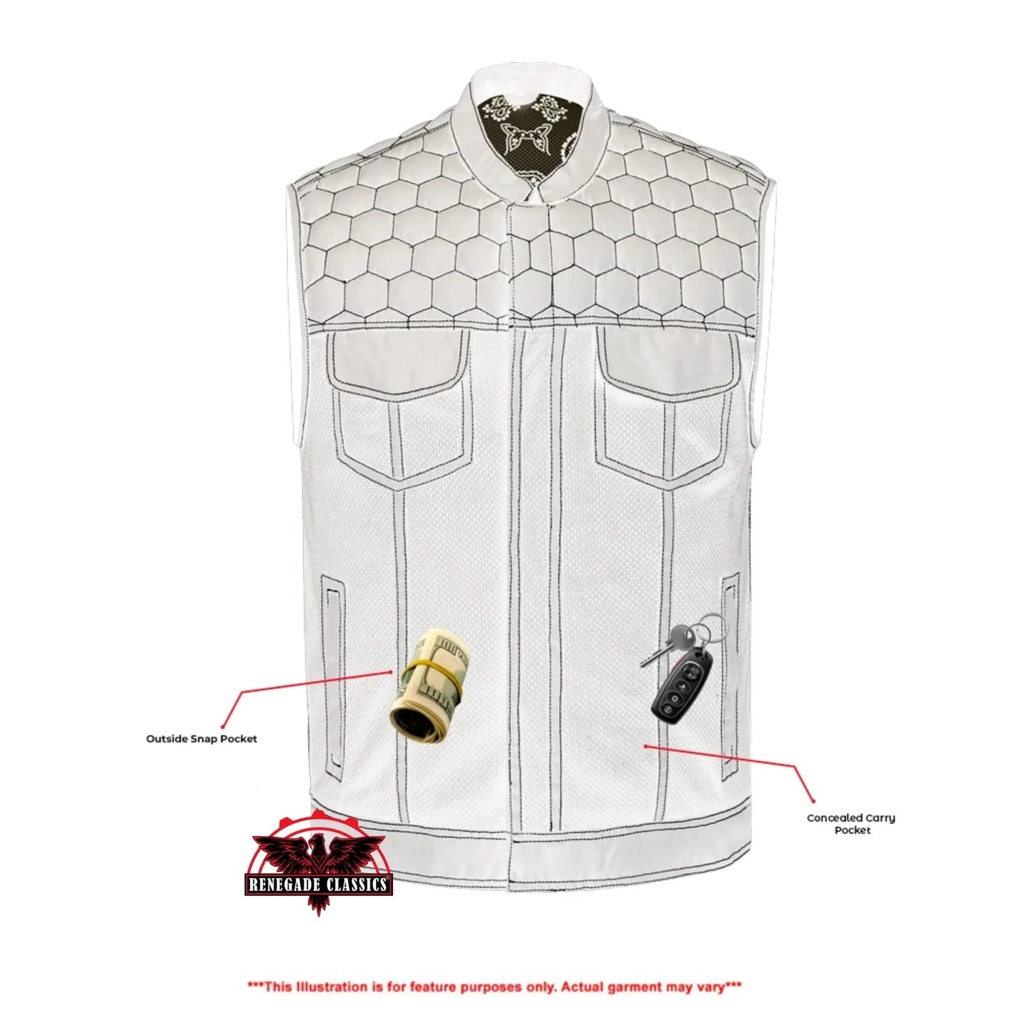 Mesh Heat Men's Black Mesh Textile Vest