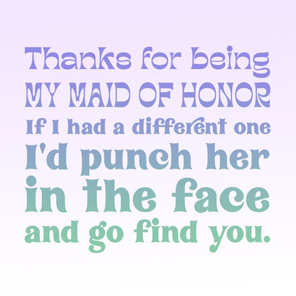 Maid of Honor Double Circle Necklace Spa Gift Box