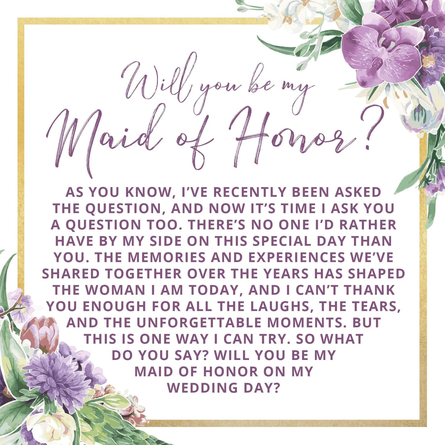 Maid of Honor Spa Gift Box