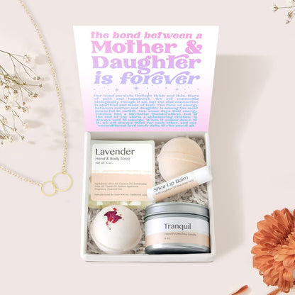 Mother & Daughter Double Circle Necklace Gift Box Set