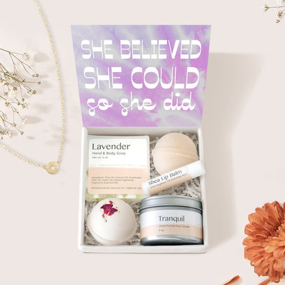 Motivational Compass Necklace Spa Gift Box Set