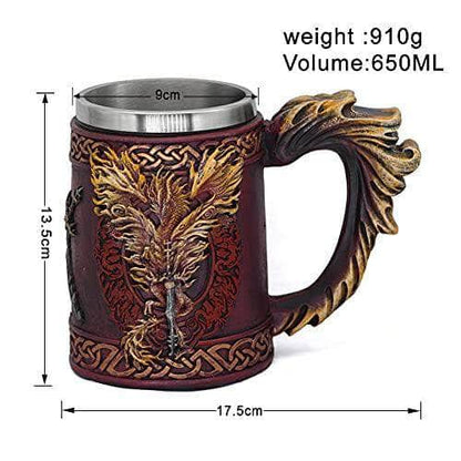 Ancient Treasures' Vikings Hydra Dragon Drinking Mug Tankard